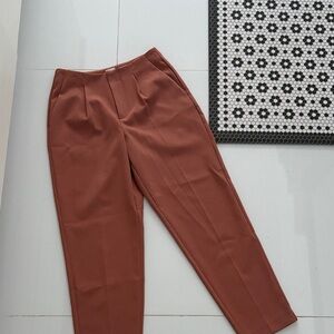 a new day Rust Brown Pleated Trousers